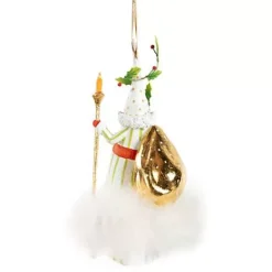 MacKenzie-Childs Patience Brewster Dash Away Candlelight Santa Ornament< Holiday