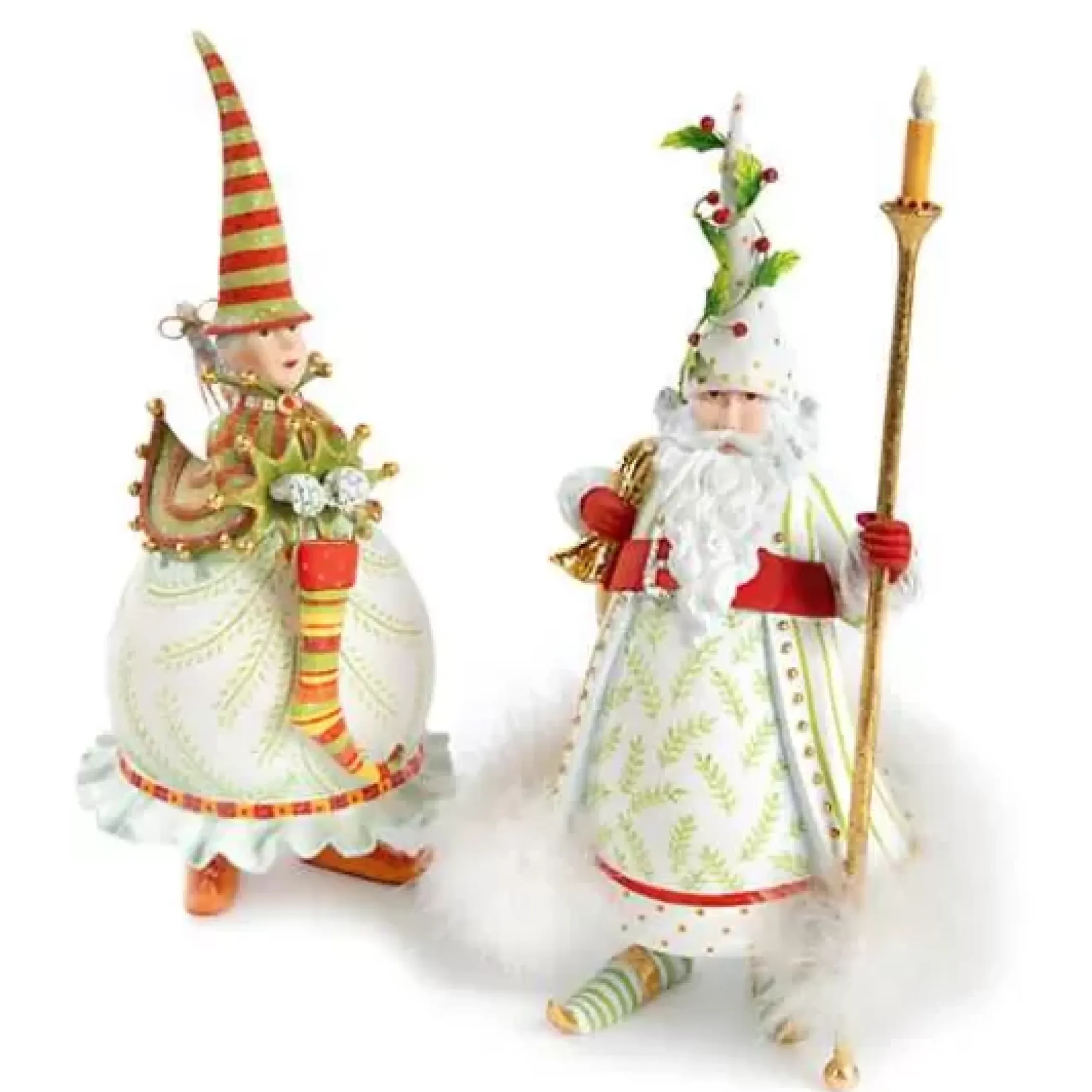 MacKenzie-Childs Patience Brewster Dash Away Candlelight Santa Figure< Holiday|Room Accents