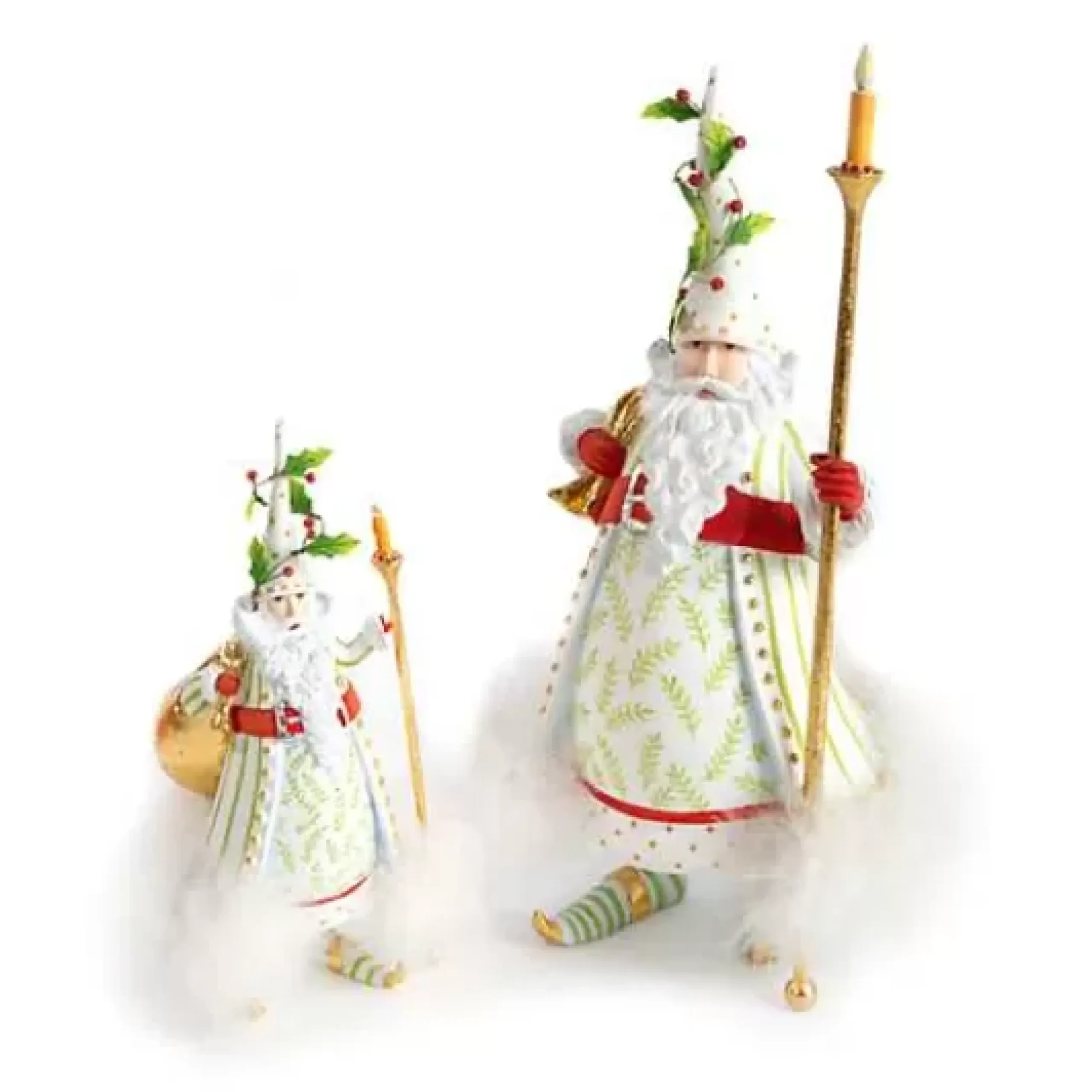 MacKenzie-Childs Patience Brewster Dash Away Candlelight Santa Figure< Holiday|Room Accents