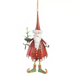 MacKenzie-Childs Patience Brewster Dash Away Dashing Santa Ornament< Holiday