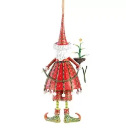 MacKenzie-Childs Patience Brewster Dash Away Dashing Santa Ornament< Holiday