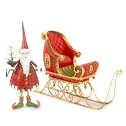 MacKenzie-Childs Patience Brewster Dash Away Dashing Santa Ornament< Holiday