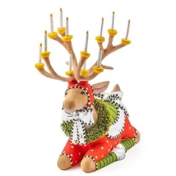 MacKenzie-Childs Patience Brewster Dash Away Sitting Dasher Reindeer Figure< Holiday