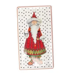 MacKenzie-Childs Patience Brewster Dash Away Santa Platter< Holiday|Serveware