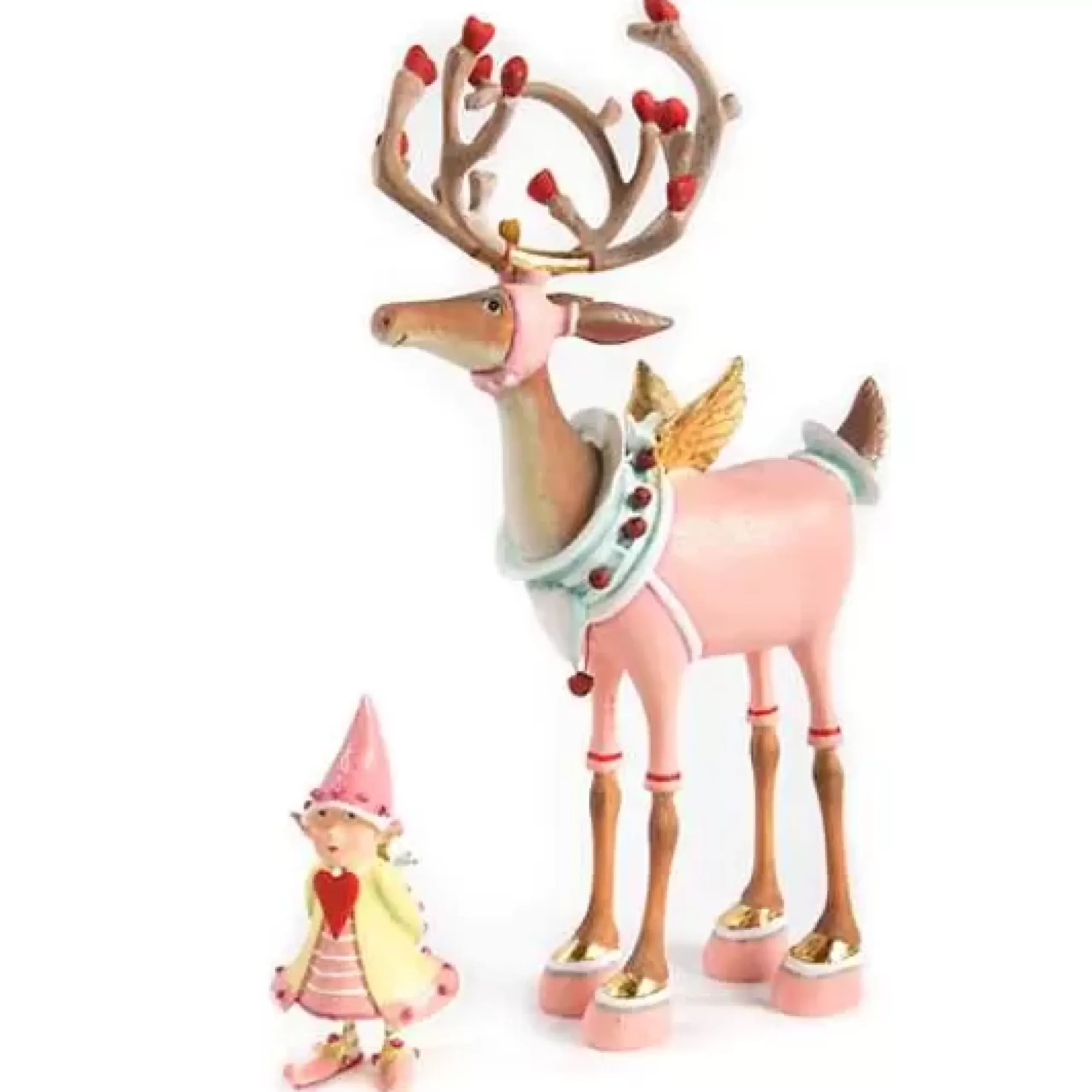 MacKenzie-Childs Patience Brewster Dash Away Cupid Reindeer Figure< Holiday|Room Accents