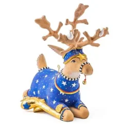 MacKenzie-Childs Patience Brewster Dash Away Sitting Comet Reindeer Figure< Holiday
