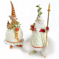 MacKenzie-Childs Patience Brewster Dash Away Mrs. Santa Figure< Holiday|Room Accents