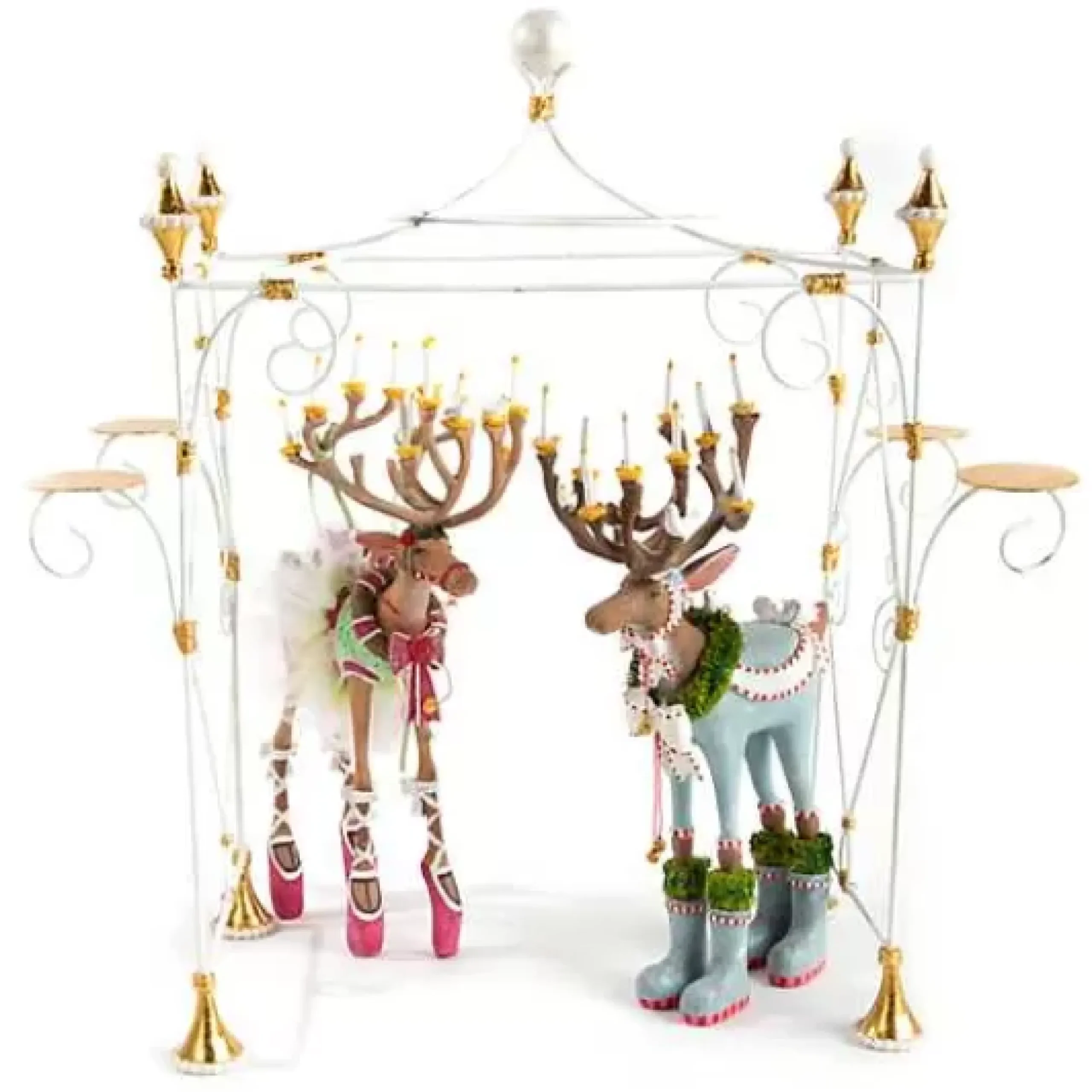 MacKenzie-Childs Patience Brewster Dash Away Dasher Reindeer Figure< Holiday|Room Accents