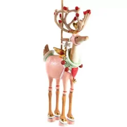 MacKenzie-Childs Patience Brewster Dash Away Cupid Reindeer Ornament< Holiday