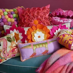 MacKenzie-Childs Patience Brewster Gloria Alligator Lumbar Pillow< Pillows, Throws, & Cushions