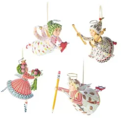 MacKenzie-Childs Patience Brewster Mini Paradise Angels - Set of 4< Holiday