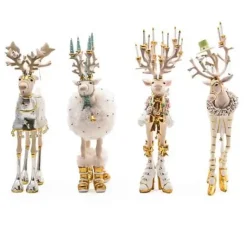 MacKenzie-Childs Patience Brewster Moonbeam Reindeer Figure Set-B< Holiday