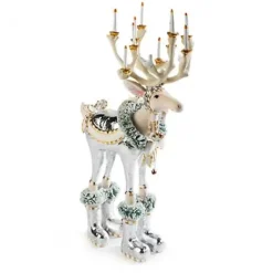MacKenzie-Childs Patience Brewster Moonbeam Dasher Reindeer Figure< Holiday|Room Accents