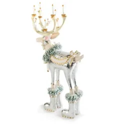 MacKenzie-Childs Patience Brewster Moonbeam Dasher Reindeer Figure< Holiday|Room Accents