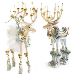 MacKenzie-Childs Patience Brewster Moonbeam Dasher Reindeer Figure< Holiday|Room Accents