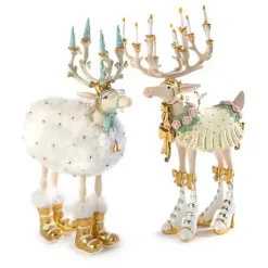 MacKenzie-Childs Patience Brewster Moonbeam Blitzen Reindeer Figure< Holiday|Room Accents