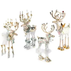 MacKenzie-Childs Patience Brewster Moonbeam Reindeer Figure Set-A< Holiday|Room Accents