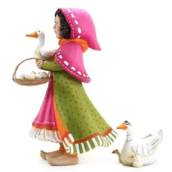 MacKenzie-Childs Patience Brewster Nativity Girl with Duck Figures< Holiday|Room Accents