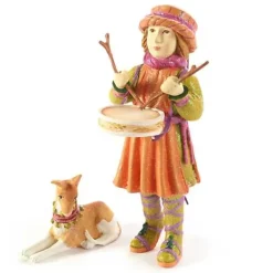 MacKenzie-Childs Patience Brewster Nativity Little Drummer Boy  Dog Figures< Holiday|Room Accents