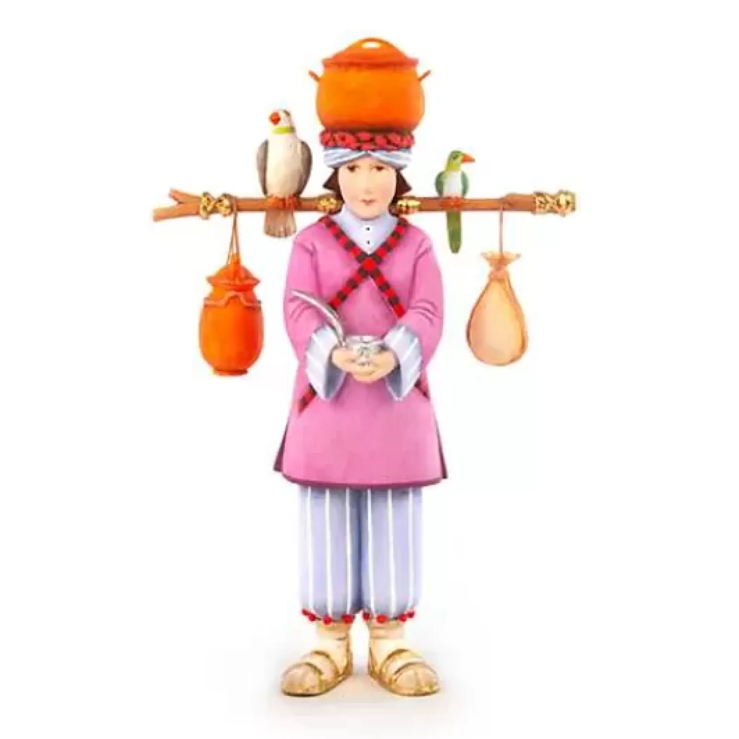 MacKenzie-Childs Patience Brewster Nativity Water Carrier Figure< Room Accents