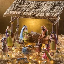 MacKenzie-Childs Patience Brewster Nativity Shepherdess with Dog Figures< Holiday|Room Accents