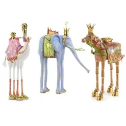 MacKenzie-Childs Patience Brewster Nativity Magi Animal Figures, Set of 3< Holiday|Room Accents