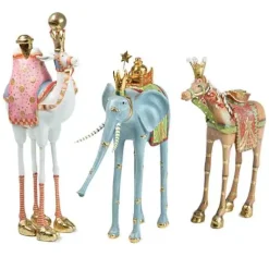 MacKenzie-Childs Patience Brewster Nativity Magi Animal Figures, Set of 3< Holiday|Room Accents