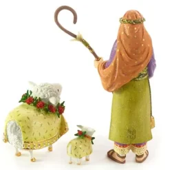 MacKenzie-Childs Patience Brewster Nativity Shepherd  Sheep Figures< Holiday|Room Accents