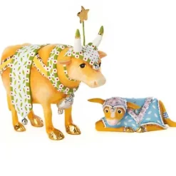 MacKenzie-Childs Patience Brewster Nativity Cow  Calf Mini Figures< Holiday|Room Accents