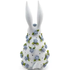 MacKenzie-Childs Patience Brewster Periwinkle Peony Standing Rabbit< Easter|Spring