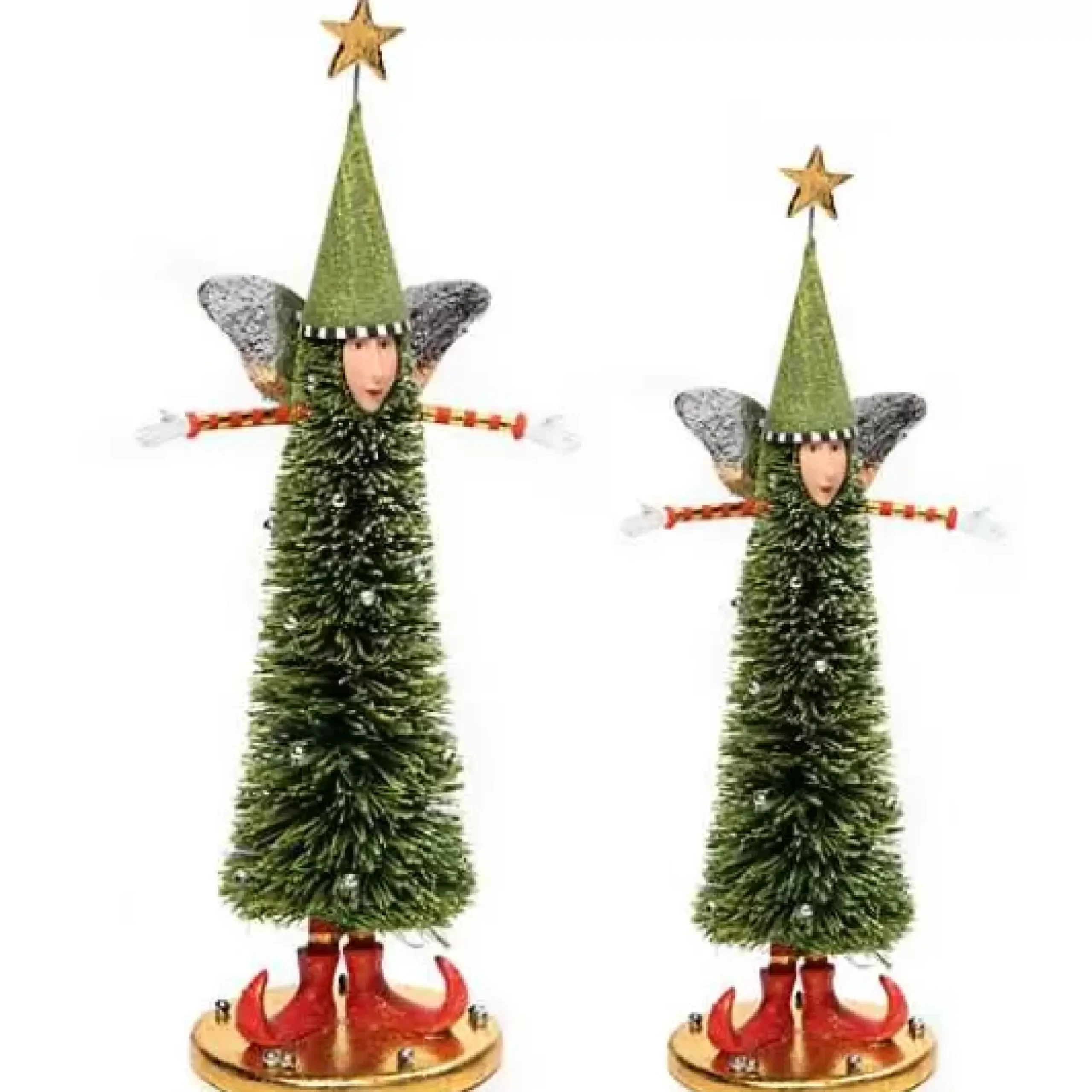 MacKenzie-Childs Patience Brewster Sisal Angel Tree Figures, Set of 2< Holiday|Room Accents