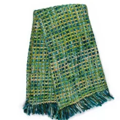 MacKenzie-Childs Peacock Basket Weave Throw< Pillows, Throws, & Cushions