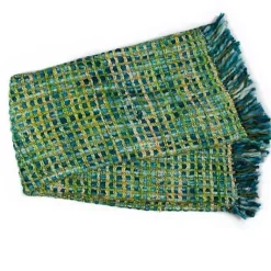 MacKenzie-Childs Peacock Basket Weave Throw< Pillows, Throws, & Cushions