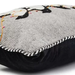 MacKenzie-Childs Penguin Lumbar Pillow< Pillows, Throws, & Cushions