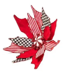 MacKenzie-Childs Peppermint Poinsettia Clip< Holiday|Decor Sets