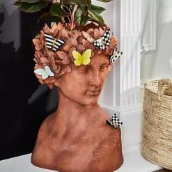 MacKenzie-Childs Persephone Large Bust Planter< Outdoor|Room Accents