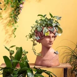 MacKenzie-Childs Persephone Small Bust Planter< Outdoor|Room Accents