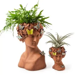MacKenzie-Childs Persephone Small Bust Planter< Outdoor|Room Accents