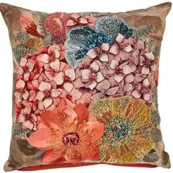 MacKenzie-Childs Petal Palette Floral Throw Pillow< Pillows, Throws, & Cushions