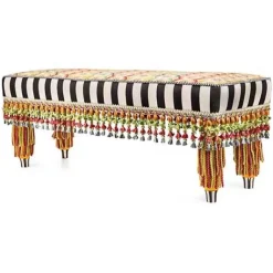 MacKenzie-Childs Piccadilly 4' Bench< Entryway Furniture