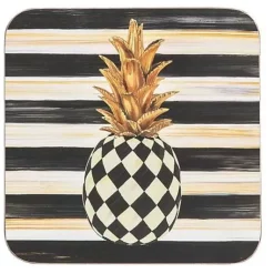 MacKenzie-Childs Pineapple Cork Back Coasters, Set of 4< Table Accessories|Kitchen & Table Linens