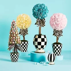 MacKenzie-Childs Pink Topiary Small Drop In< Greenery & Florals