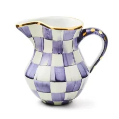 MacKenzie-Childs Plum Check Ceramic Creamer< The Coffee Shop|Fall Entertaining
