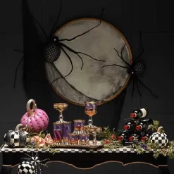 MacKenzie-Childs Plum Piped Pumpkin< Pumpkins|The Halloween Shop