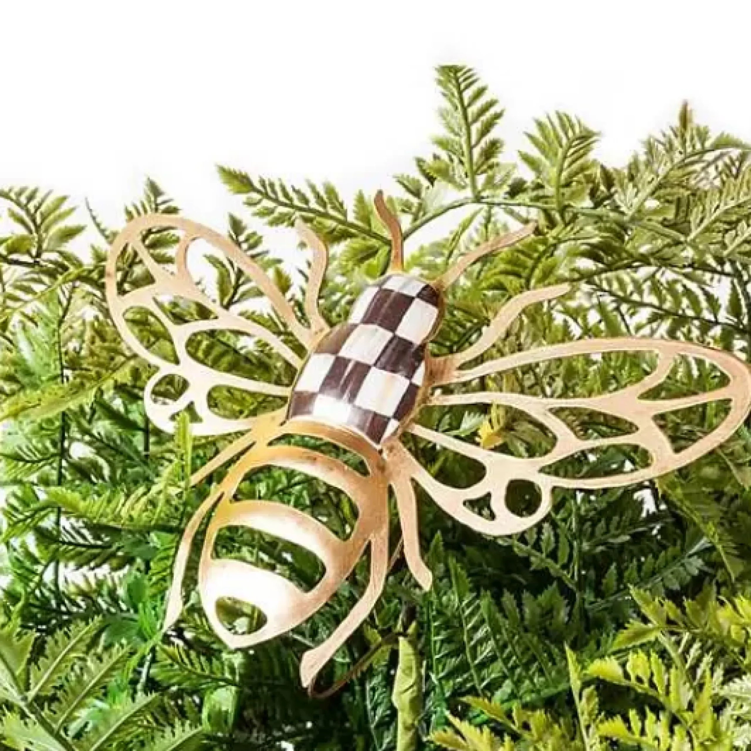 MacKenzie-Childs Potted Large Fern With Bee< Spring|Greenery & Florals