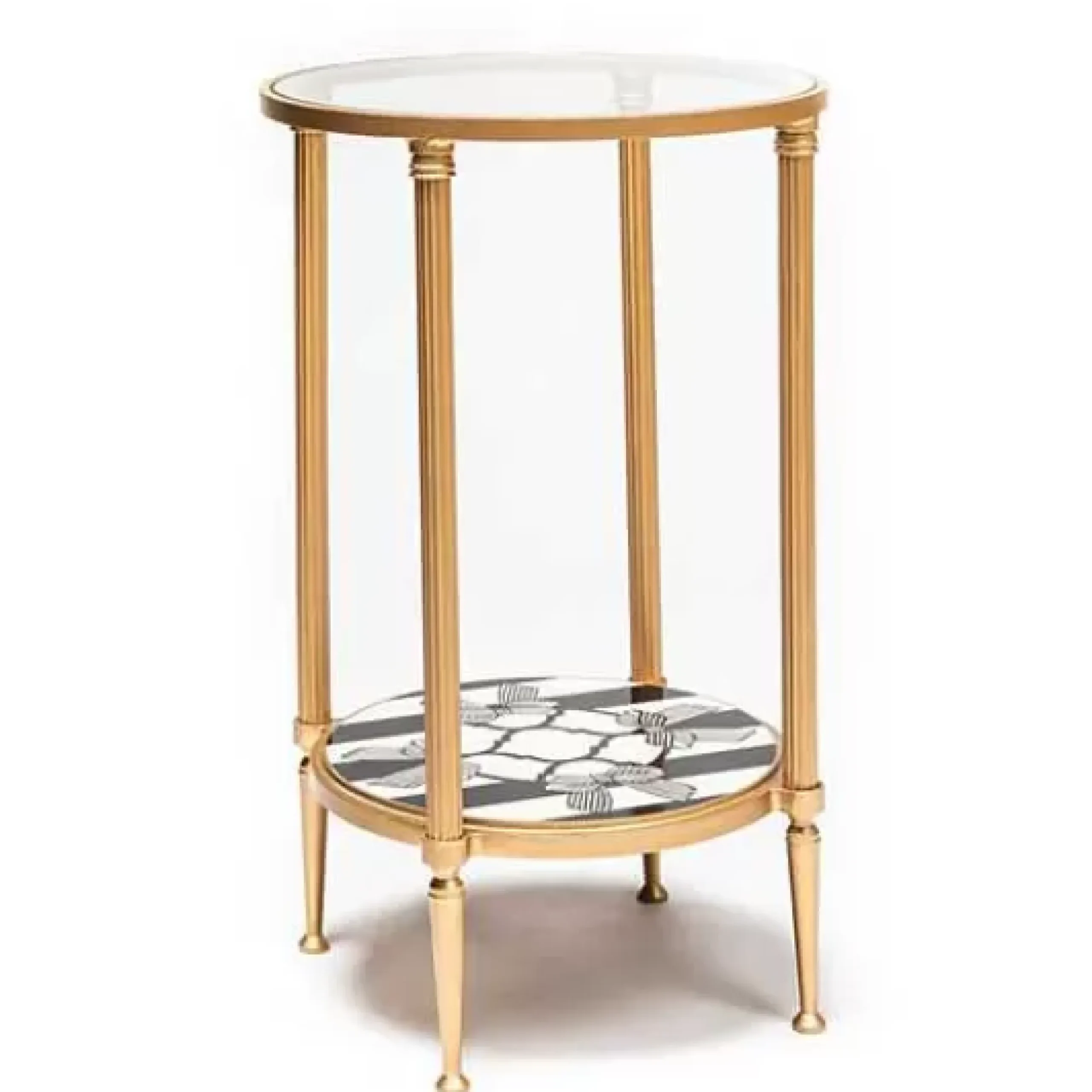 MacKenzie-Childs Pretty As A Bow Accent Table< Living Room