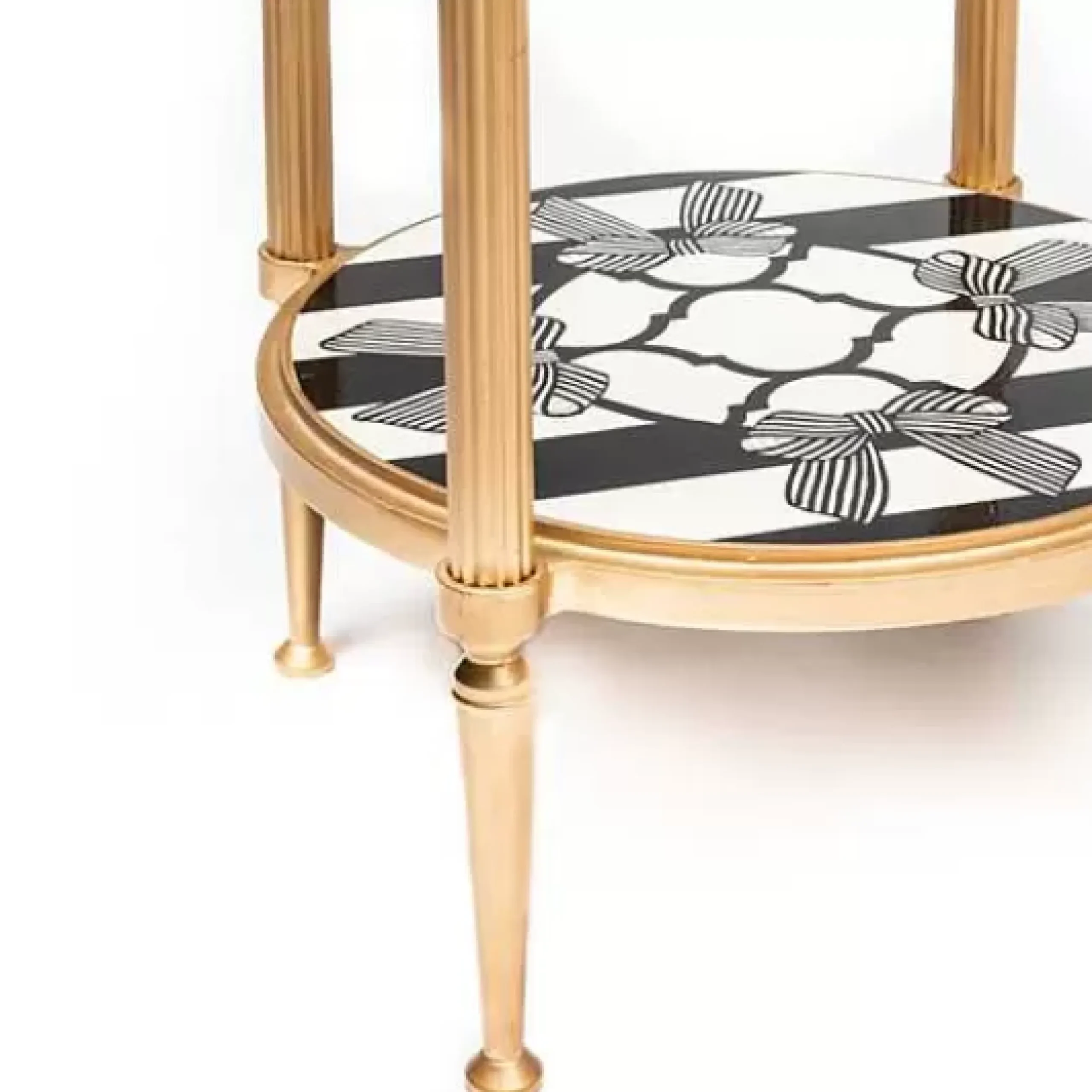 MacKenzie-Childs Pretty As A Bow Accent Table< Living Room
