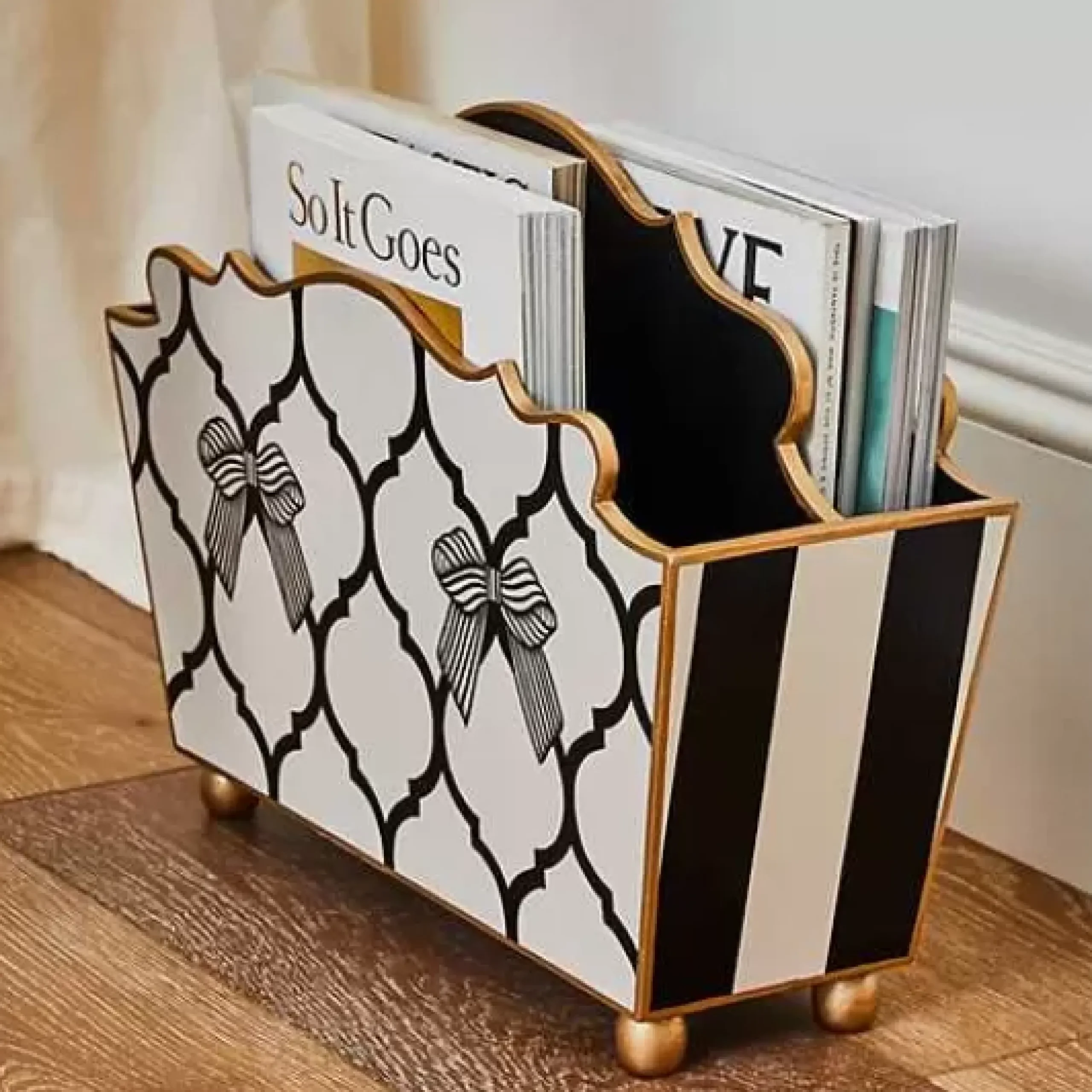 MacKenzie-Childs Pretty as a Bow Magazine Holder< Room Accents
