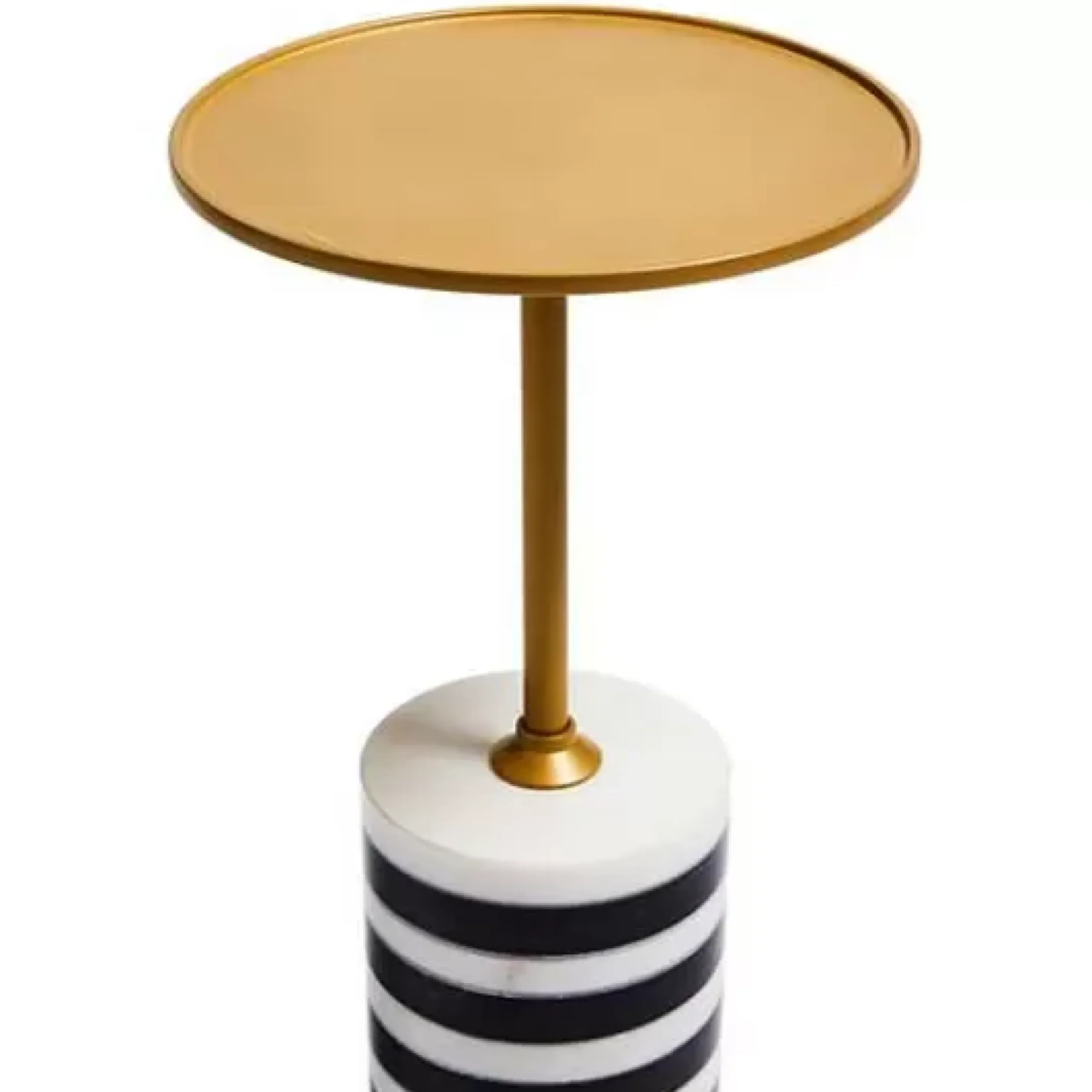MacKenzie-Childs Priorities Round Stripe Side Table< Entryway Furniture|Living Room
