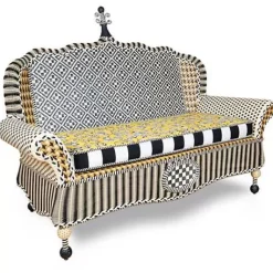 MacKenzie-Childs Queen Bee Courtyard Outdoor Loveseat< Outdoor